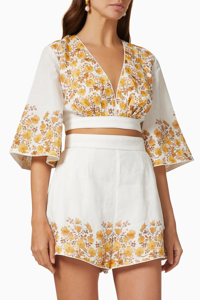 

Meadow Top in Ramie, White