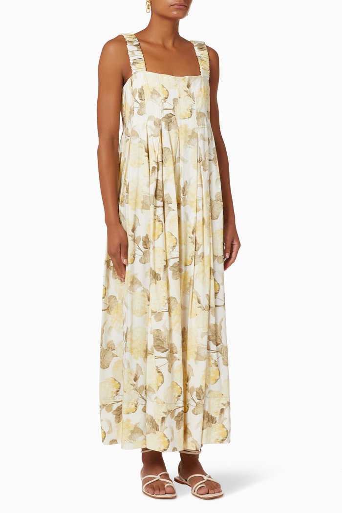 

Exeter Maxi Dress in Linen Blend, Neutral