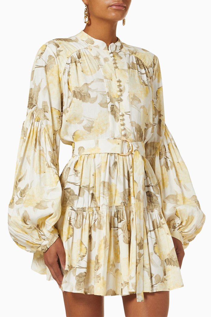 

Somerset Mini Dress in Linen Blend, Neutral