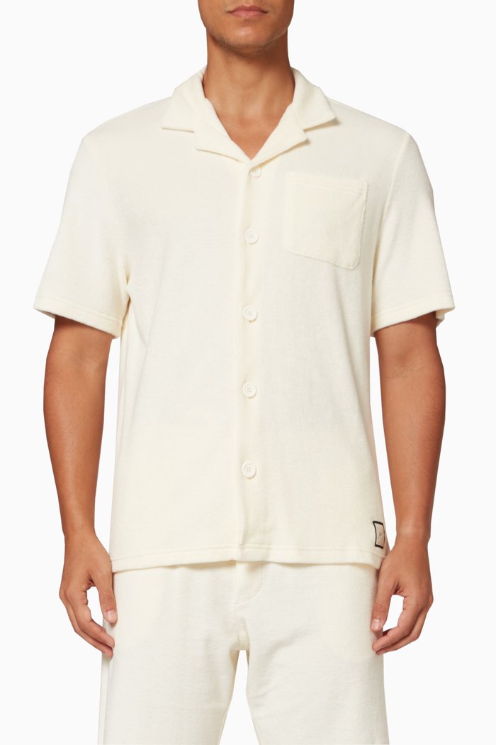 Taylor Shirt in Cotton Terry, White
