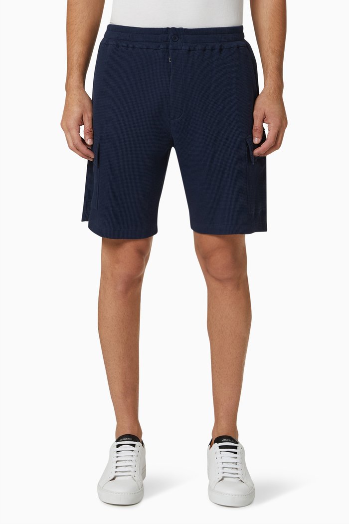 

Dean Shorts in Waffle Jersey, Blue