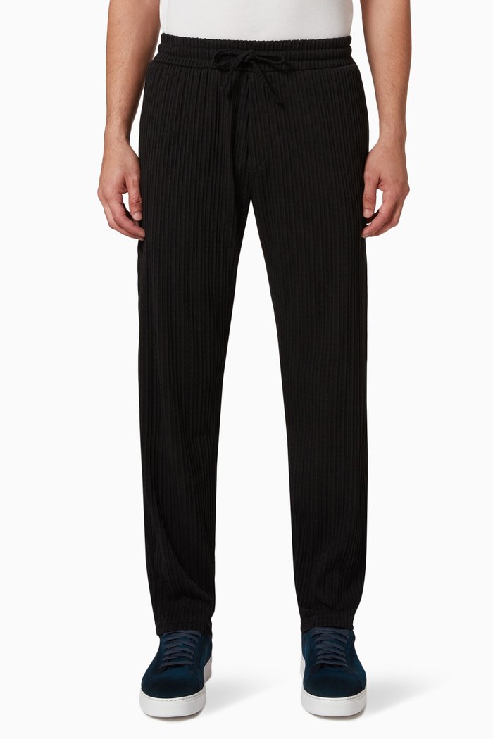 

Ripple Chase Pants in Textured Jersey, Black