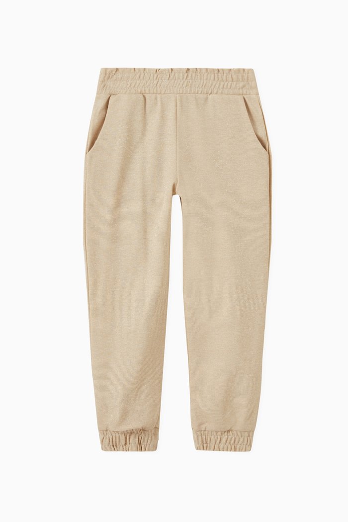 

Ribbed Trousers in Cotton, Gold