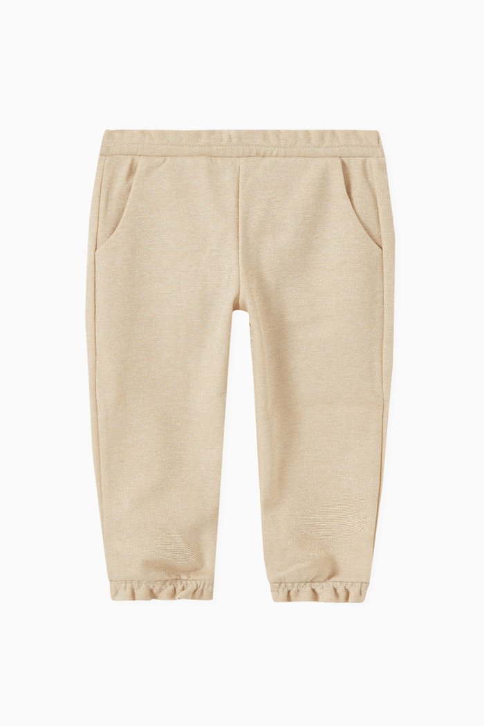 

Ribbed Trousers in Cotton, Gold