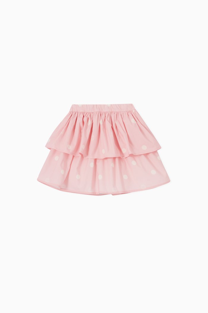 

Polka-dot Skirt in Cotton, Pink
