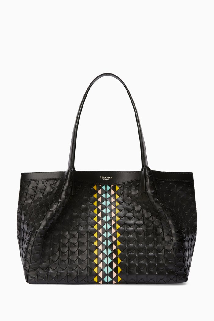 

Small Secret Tote Bag in Mosaico Leather, Multicolour