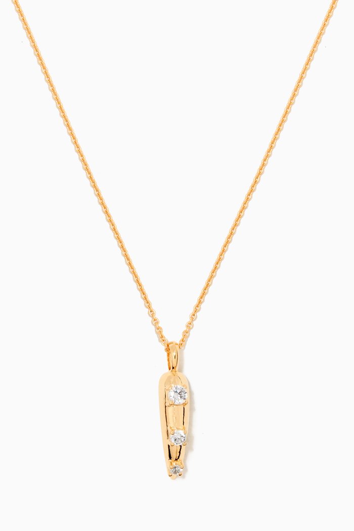 

Claw Studded Pendant Necklace in 18kt Recycled Gold-plated Vermeil