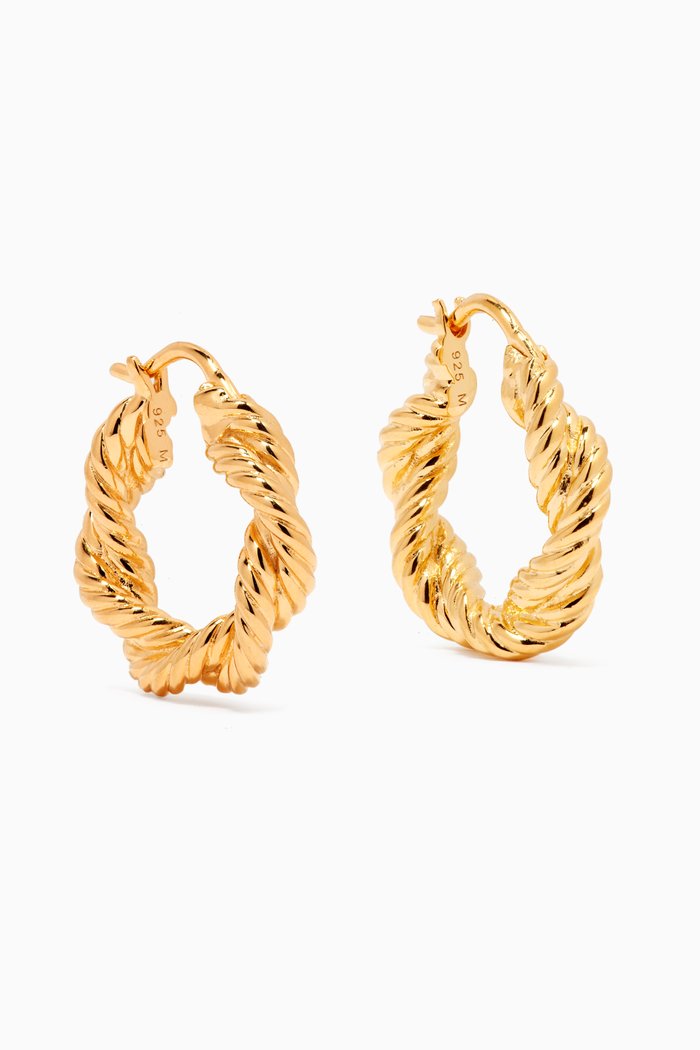 

Marina Double Rope Hoop Earrings in 18kt Recycled Gold-plated Vermeil
