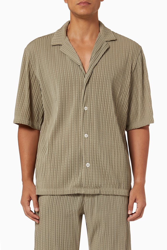 

Chase Shirt in Textured Jersey, Green