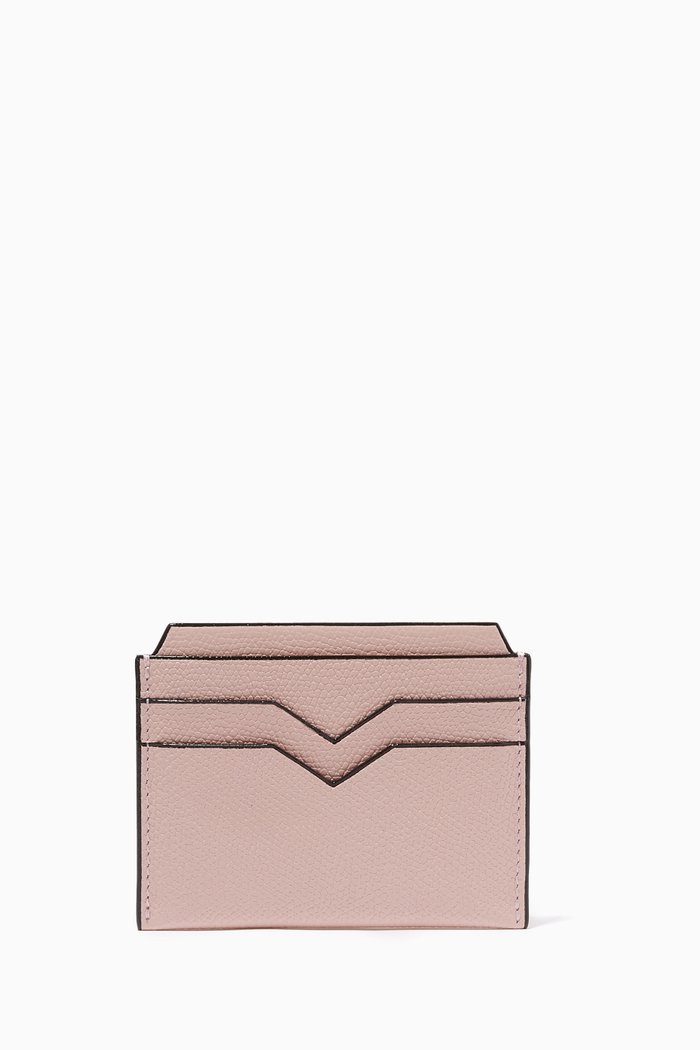 

Card Case in Calfskin Leather, Pink