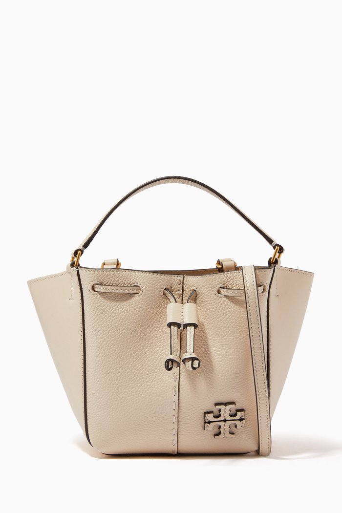 

McGraw Dragonfly Mini Bag in Grained Leather, Neutral