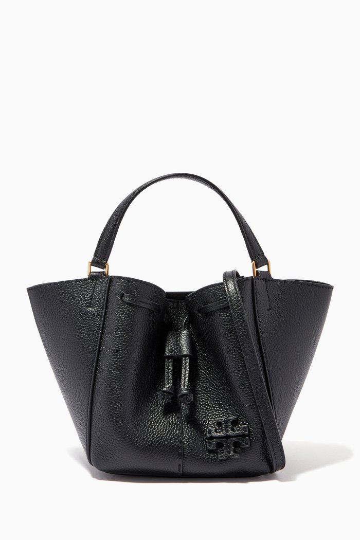 

McGraw Dragonfly Mini Bag in Grained Leather, Black