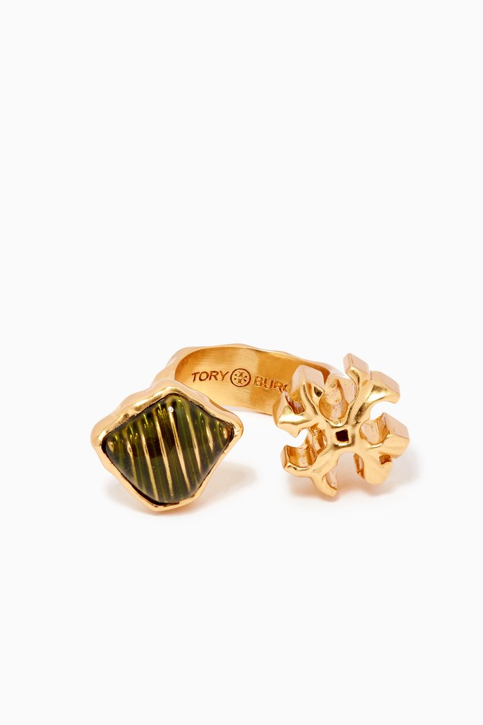 

Roxanne Open Ring in 18kt Gold-Plated Brass, Multicolour