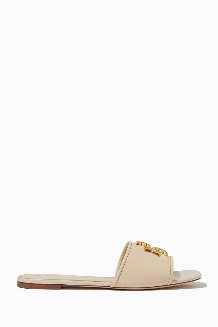 

Eleanor Slide Sandals in Leather, Neutral