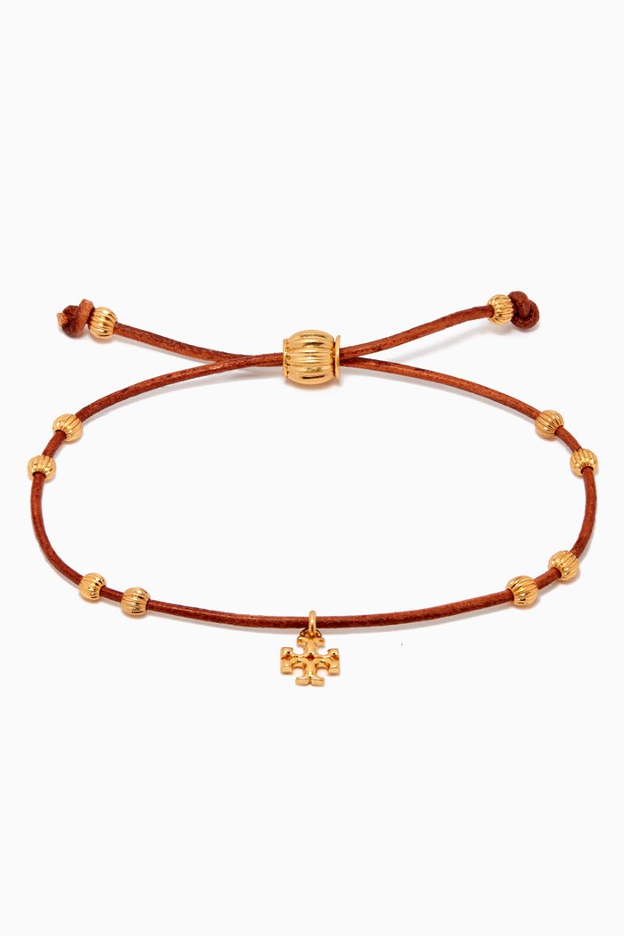 

Kira Beaded Bracelet in Leather, Multicolour
