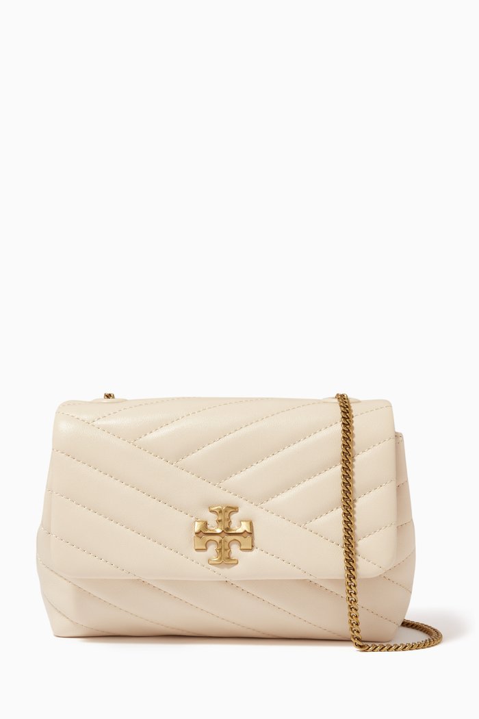 

Kira Chevron Mini Bag in Leather, Neutral