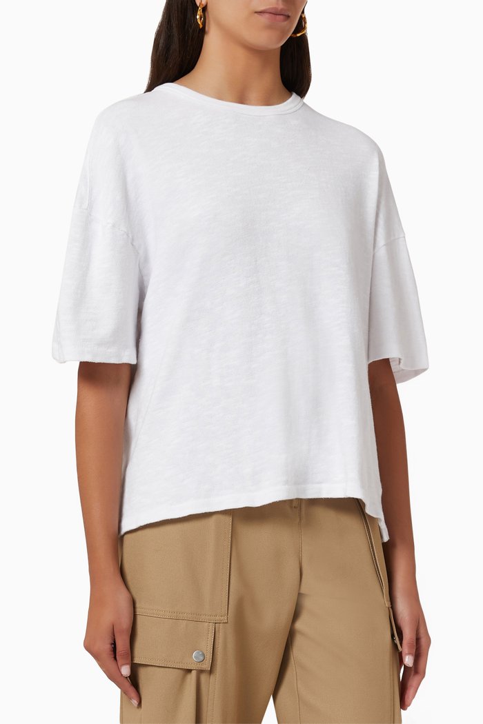 

Slouch Heritage T-shirt in Slub Rib, White