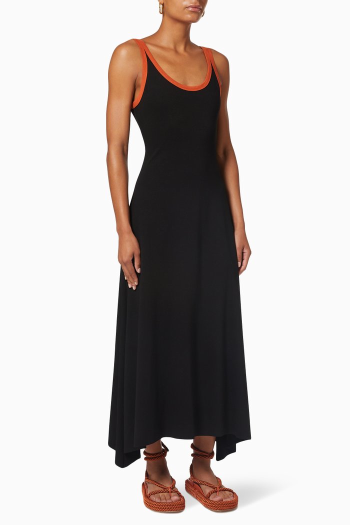 Tank Dress in Viscose Jersey, Black