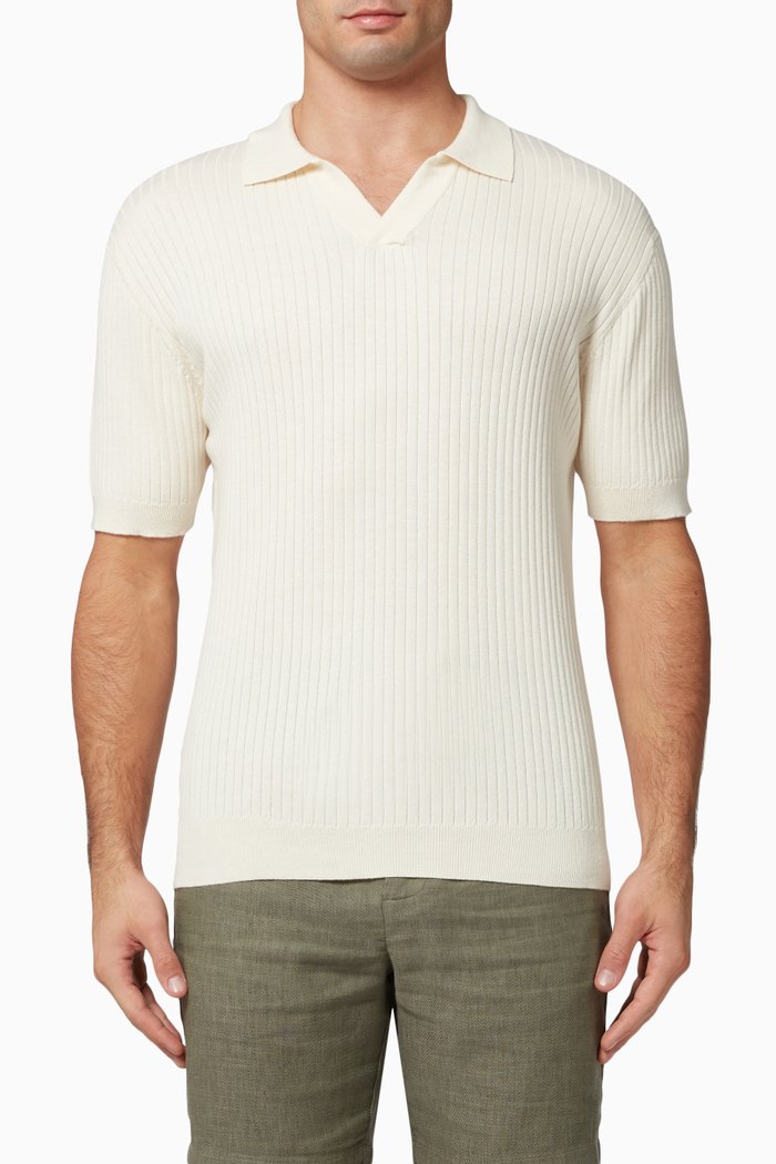 

Rino Polo in Cotton-silk Knit, Neutral