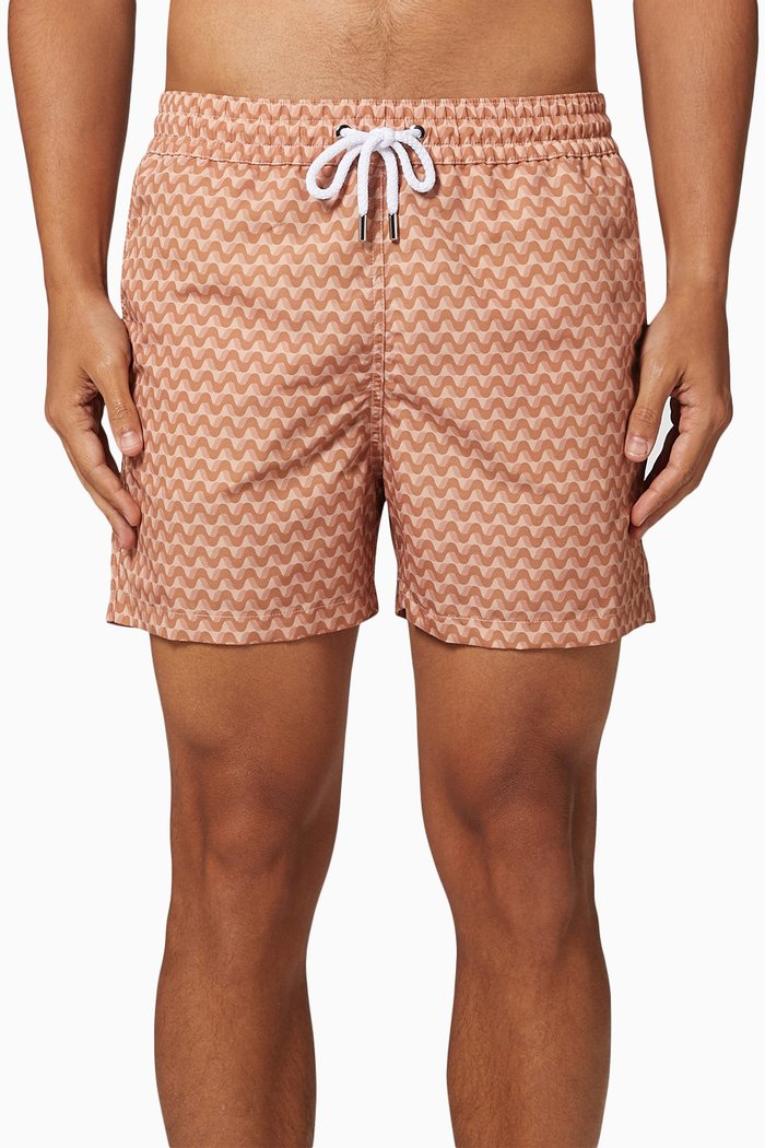 Copacabana Mirage Sport Swimshort in Recycled Nylon, Orange