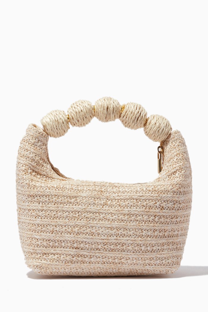 

L'Échappé Shoulder Bag in Woven Fabric, Neutral