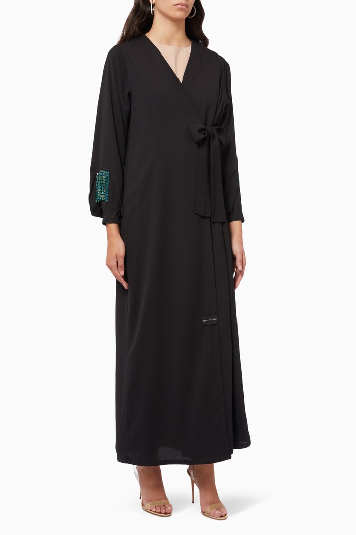 

Cut Sleeve Abaya, Black