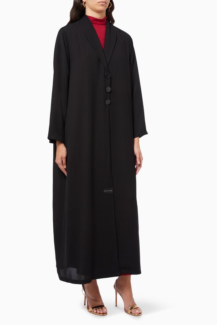 Collared Abaya, Black