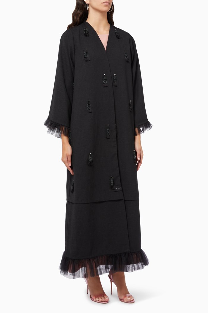 

Embellished Abaya, Black
