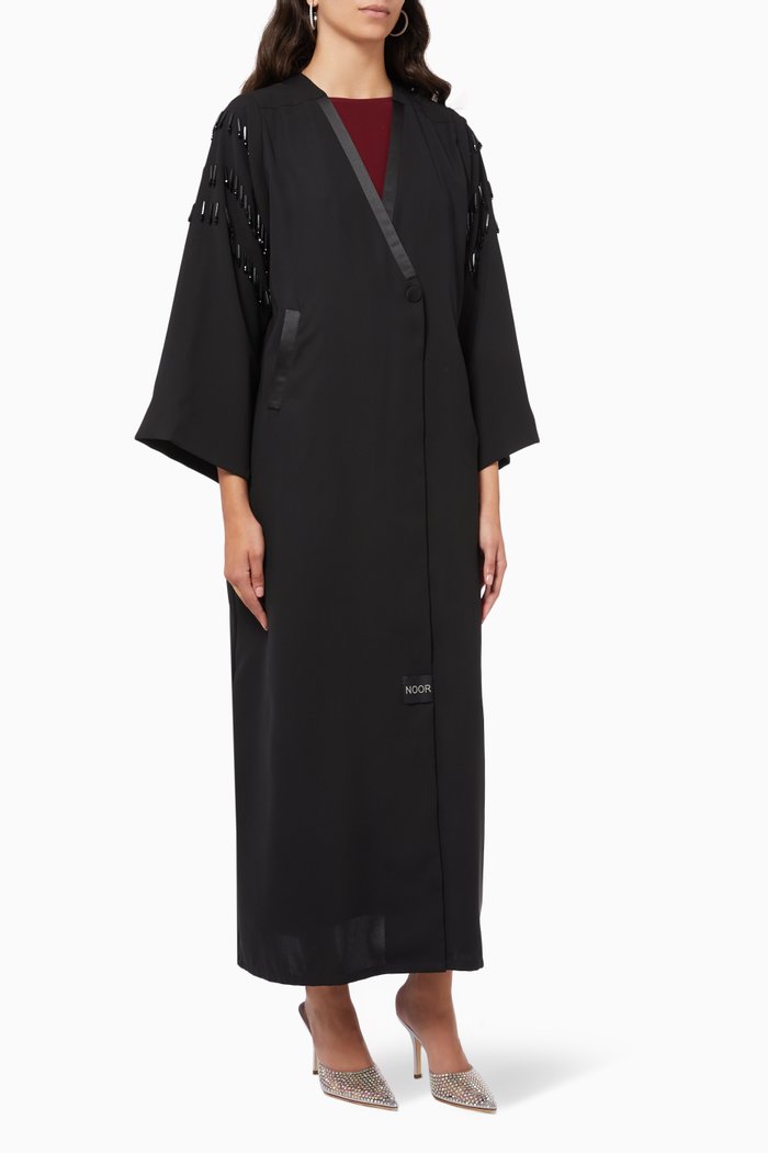 

Beaded Abaya, Black
