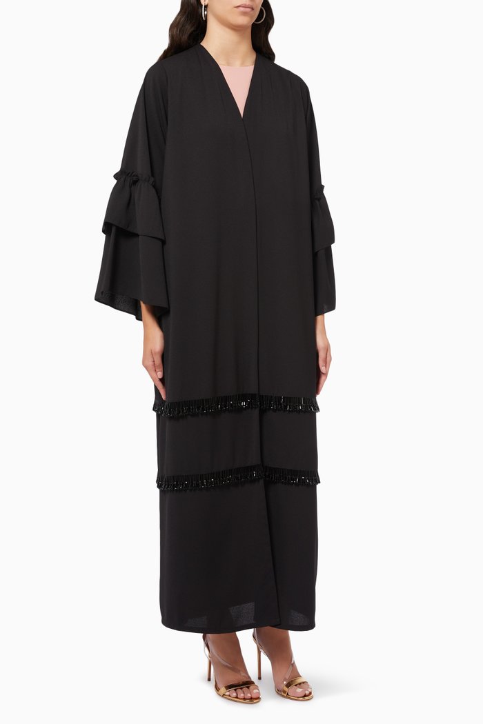 

Embellished Abaya, Black