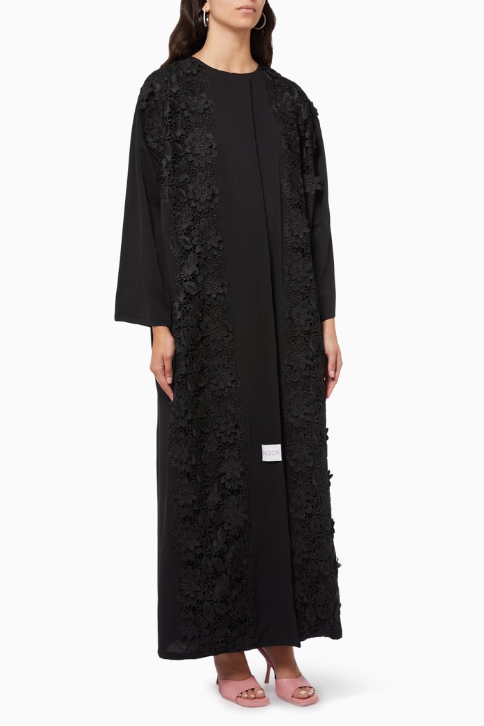 

Lace Abaya, Black