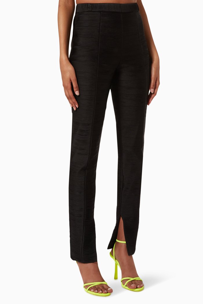 

Fringe Pants in Stretch Nylon, Black