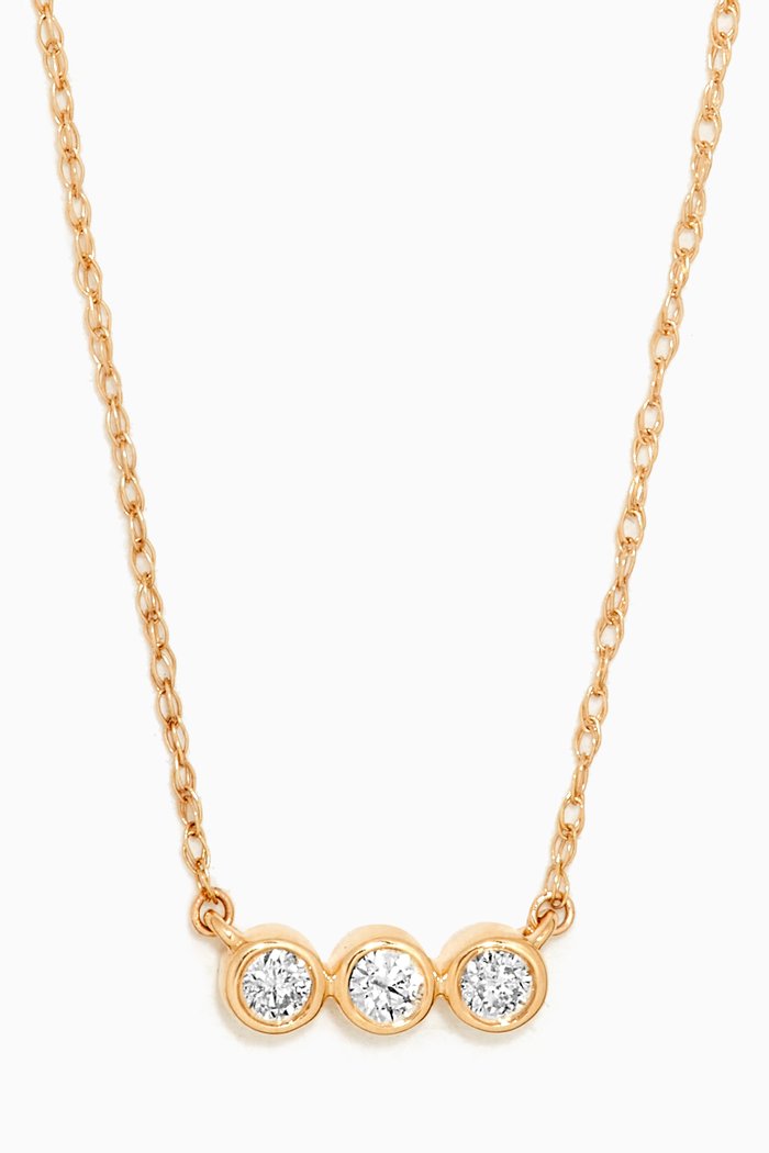

Mini Diamond Bezel Necklace in 10kt Yellow Gold