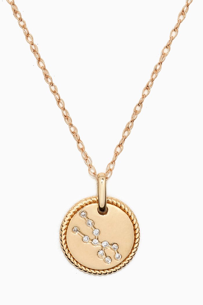 

Mini Taurus Medallion Necklace in 10kt Yellow Gold