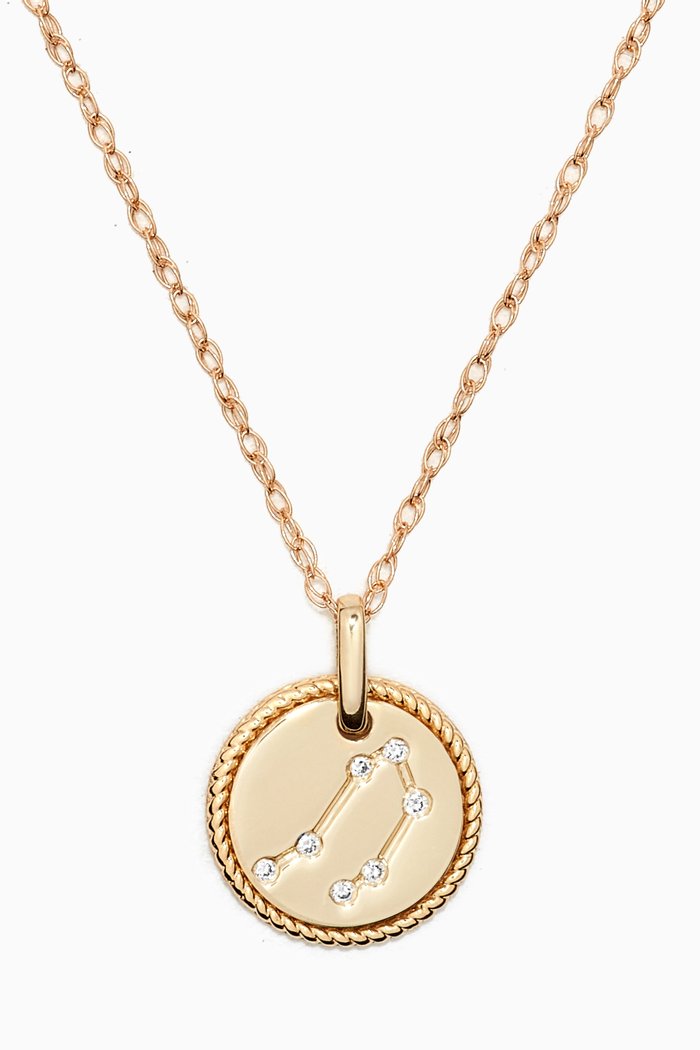 

Mini Libra Medallion Necklace in 10kt Yellow Gold