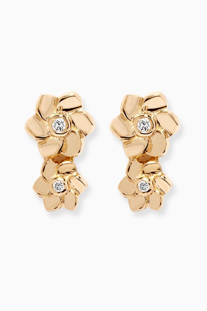 

Mini Blooms Corsage Diamond Stud Earrings in 10kt Yellow Gold