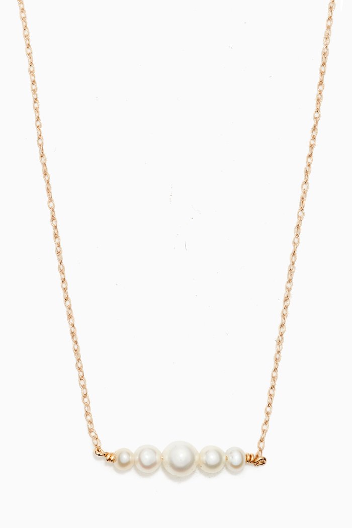 

Gradient Pearl Necklace in 10kt Yellow Gold