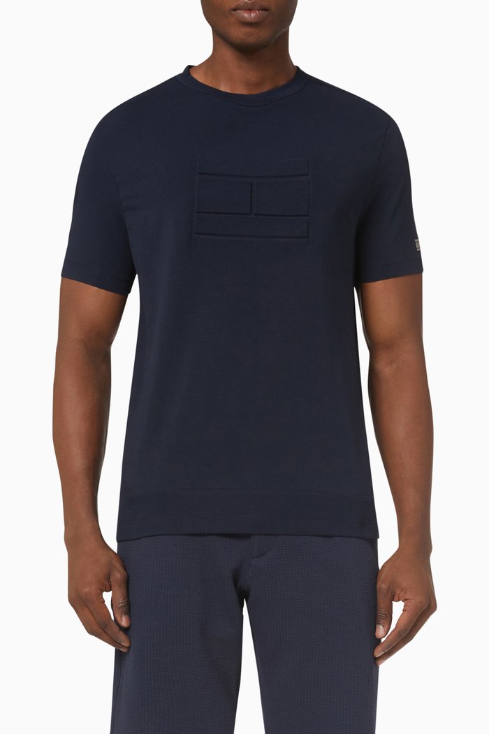 

Tech Essential T-shirt in Organic Cotton, Blue