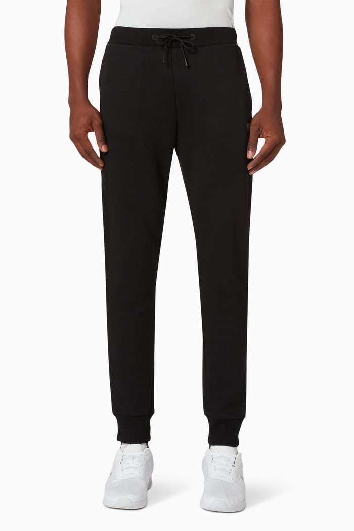 

Tech Essential Joggers in Cotton Jersey, Black