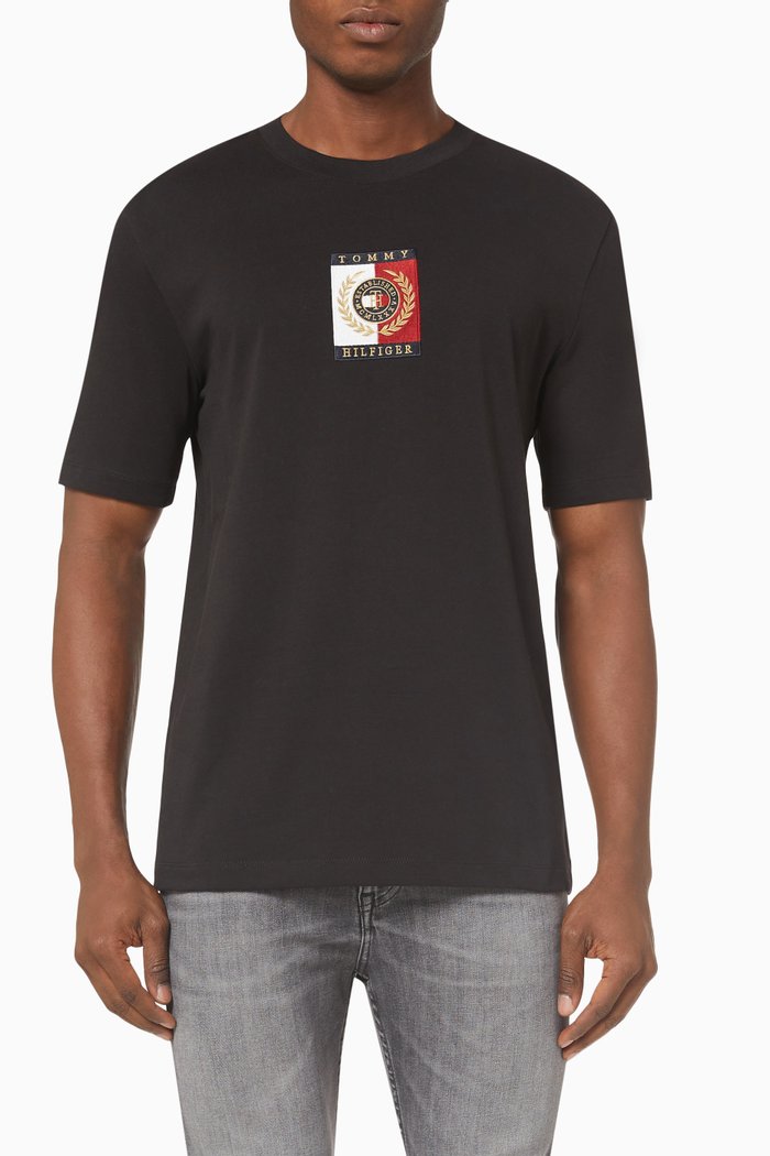 

Icons Logo T-shirt in Organic Cotton Jersey, Black