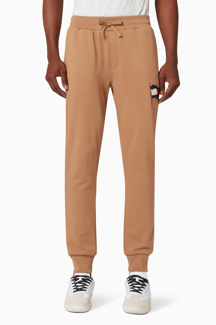 

Wavy Flag Sweatpants in Organic Cotton, Brown
