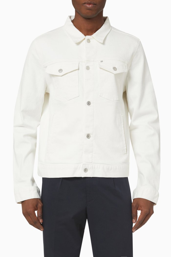 

Trucker Jacket in Recycled Stretch Denim, White