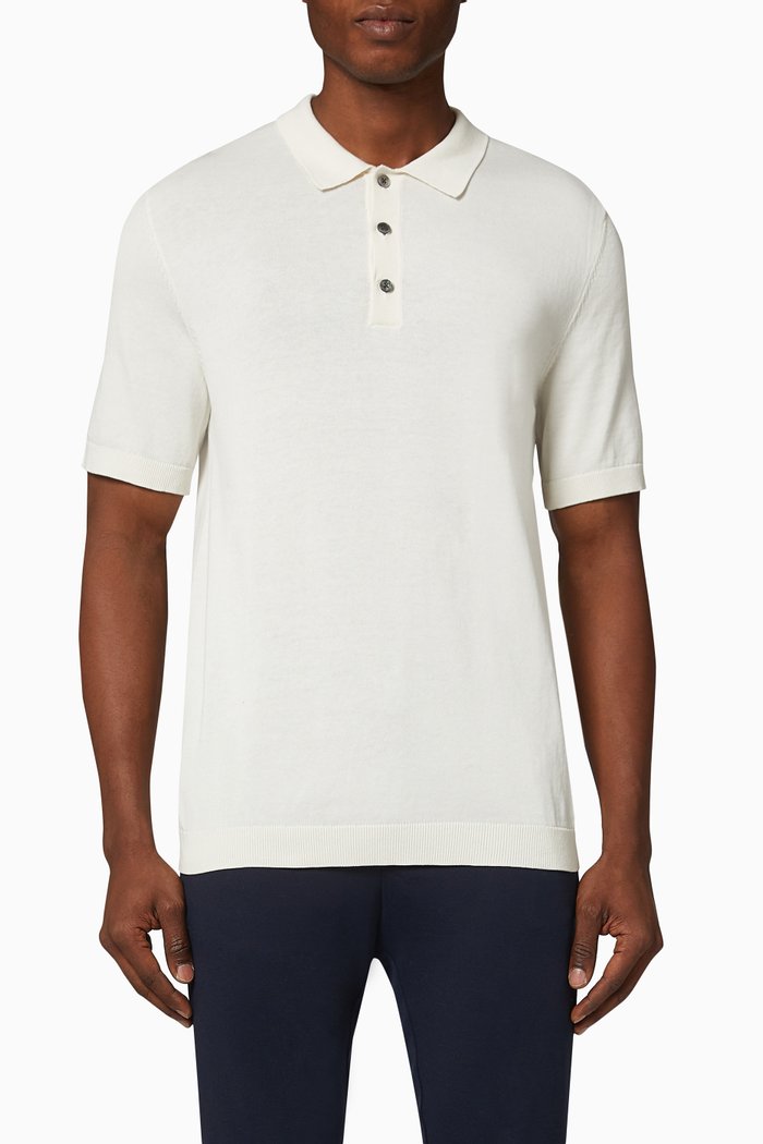

Classic Polo Shirt in Cotton Knit, Neutral