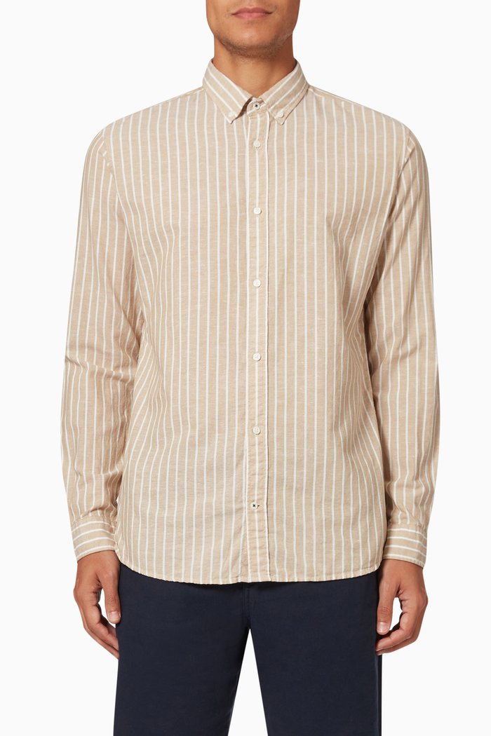 

Striped Shirt in Cotton Blend, Neutral