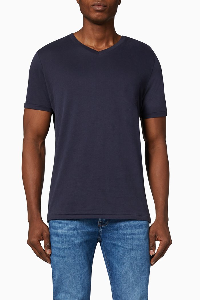 

T-shirt in Cotton Jersey, Blue