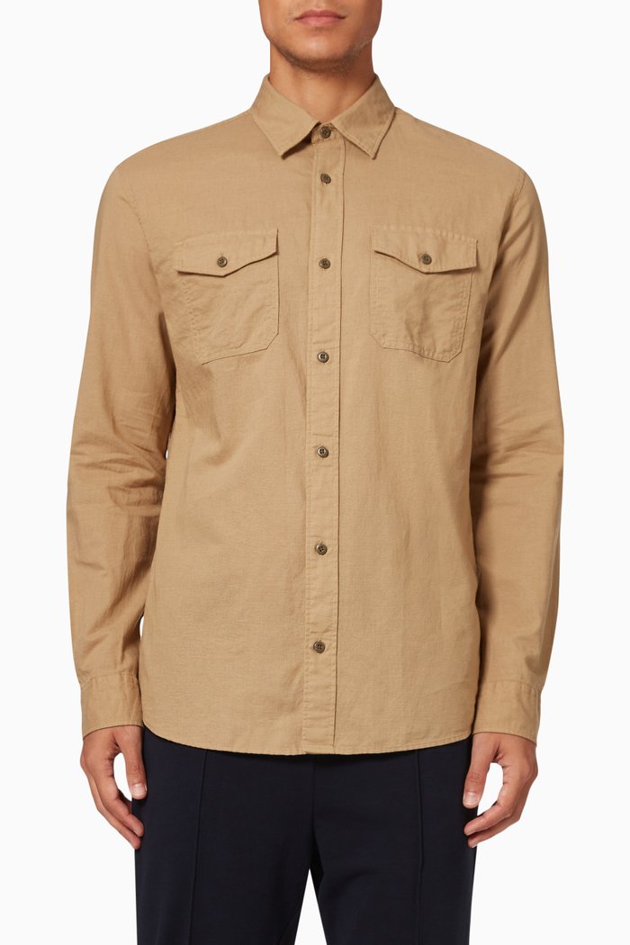 

Field Shirt in Cotton, Neutral