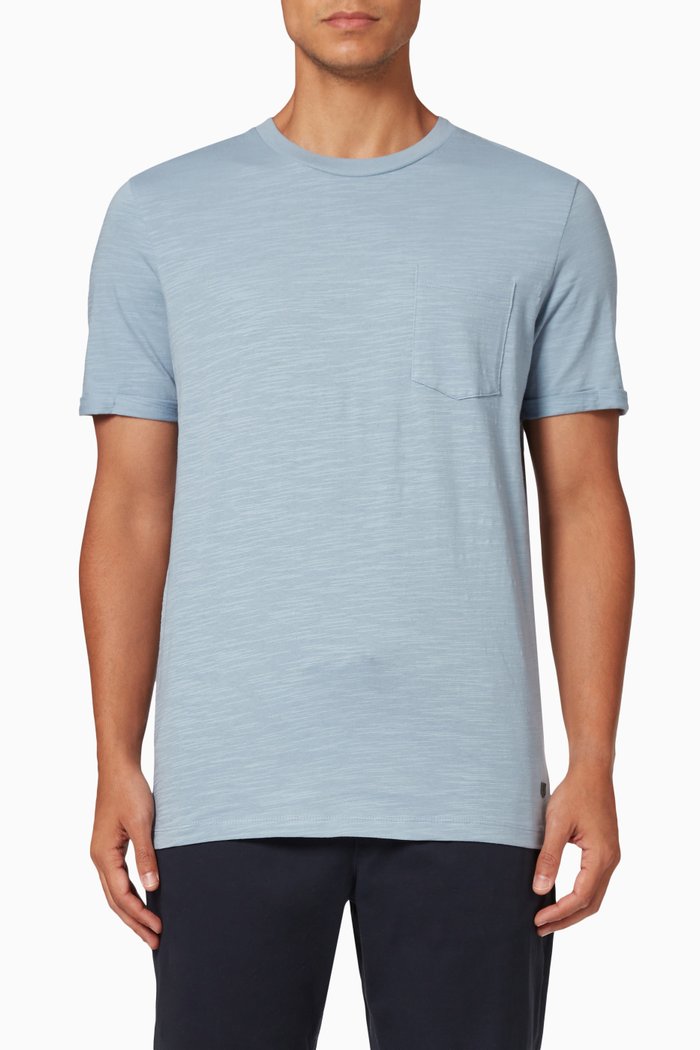 

Crew Neck T-shirt in Cotton Jersey, Blue