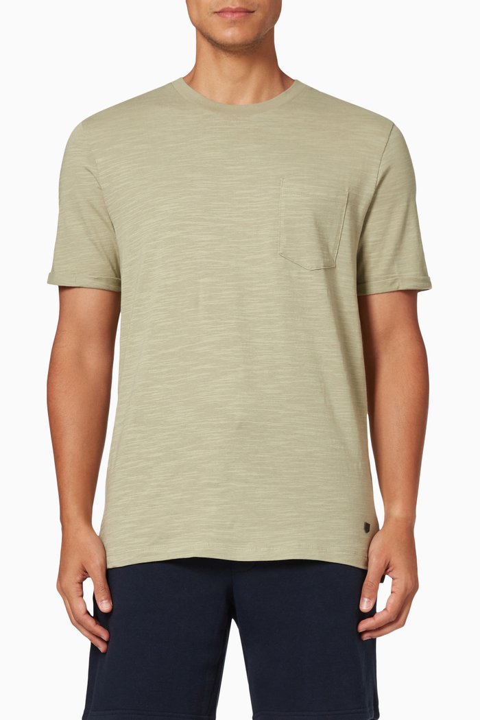 Crew Neck T-shirt in Cotton Jersey, Green