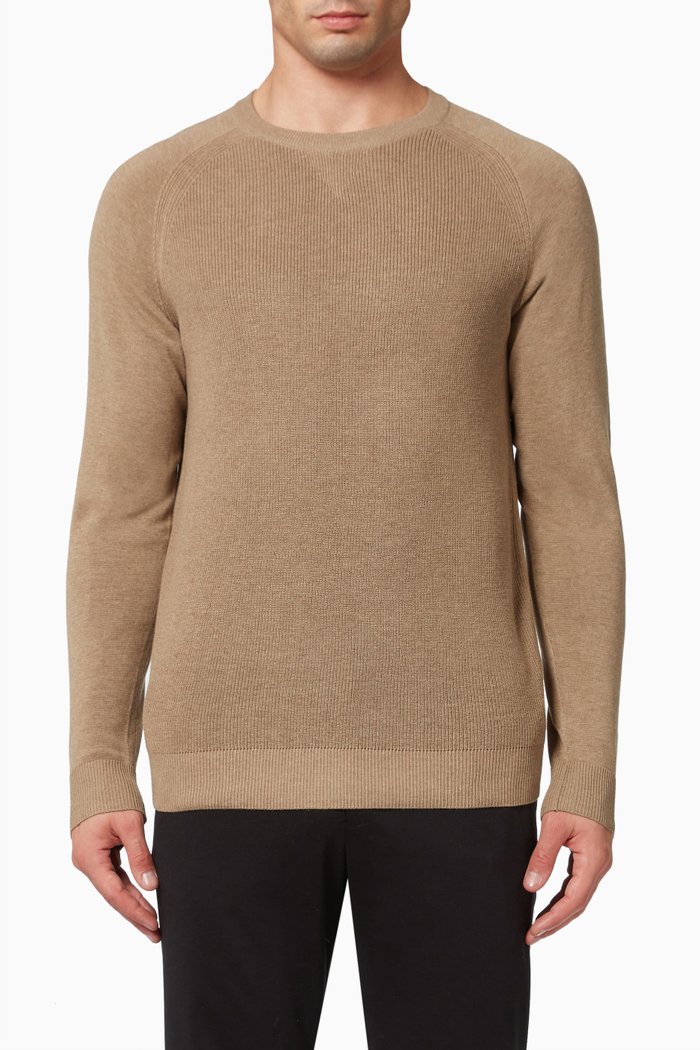 

Crewneck T-shirt in Jersey Knit, Neutral