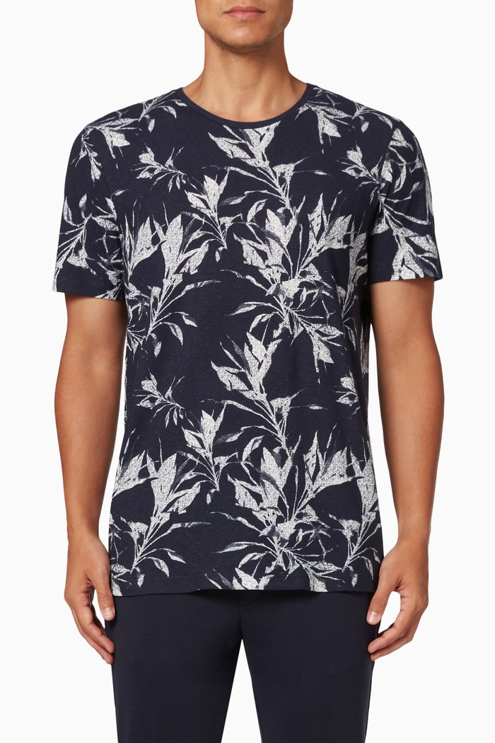 

Printed T-shirt in Cotton, Blue